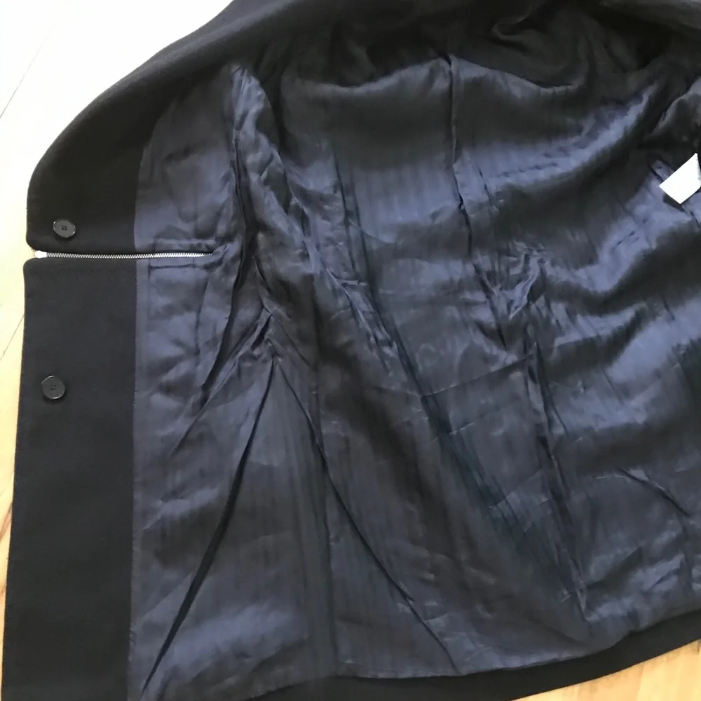 Maje Dark Blue Blazer/coat with burgundy lapel - Picture 15 of 16